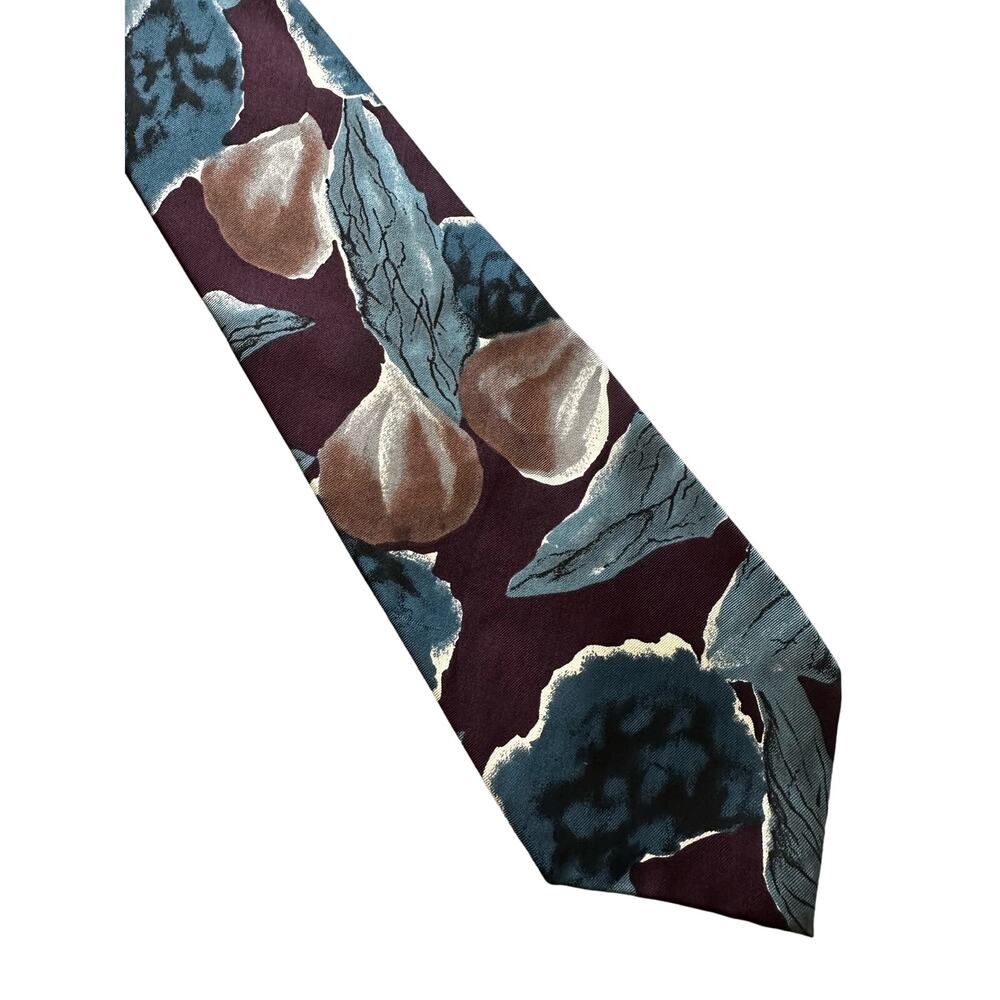 Vintage JT Beckett Purple Floral Silk Necktie